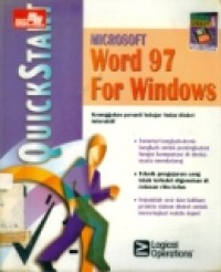 QUICKSTART MICROSOFT WORD 97 FOR WINDOWS