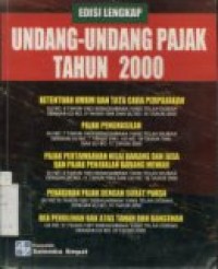 UNDANG-UNDANG PAJAK TAHUN 2000