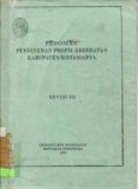 Pedoman penyusunan profil kesehatan kabupaten/ kotamadya