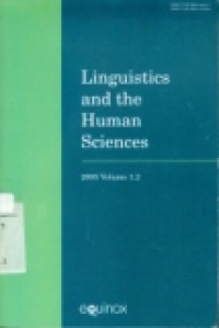 LINGUSITICS AND THE HUMAN SCIENCES