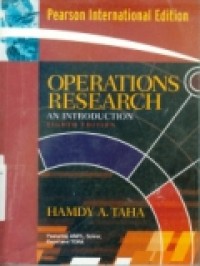 OPERATIONS RESEARCH AN INTRODUCTION