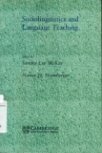 SOCIOLINGUISTICS AND LANGUAGE TEACHING