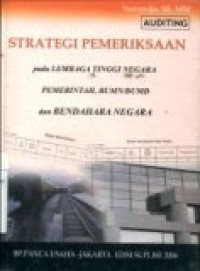 STRATEGI PEMERIKSAAN PADA LEMBAGA TINGGI NEGARA PEMERINTAH; BUMN/ BUMD DAN BENDAHARA NEGARA