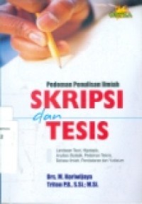 PEDOMAN PENULISAN ILMIAH SKRIPSI DAN TESIS